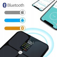 Težina s masnim tkivom Lepulse, LCD SMART 180kg, crna izložba