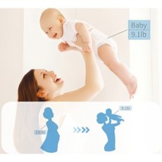 Súly lepulziós zsírral, LCD Smart 180kg, fekete POWEST