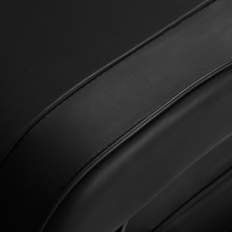 Gabbiano Friseurstuhl Continental schwarz — Detailaufnahme Armlehne