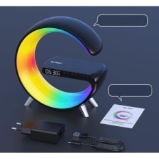 Controllo del caricatore wireless altoparlante sveglia con applicazione leggera