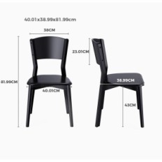 Brukt Modern Oak Stol for spisestue, 1 stk, svart, stue, spisestue, kjøkken og kafeer