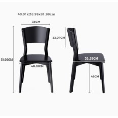 Brukt Modern Oak Stol for spisestue, 1 stk, svart, stue, spisestue, kjøkken og kafeer