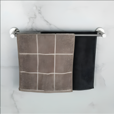 Towel holder Dual frap F30109 57cm Round Satin stainless steel