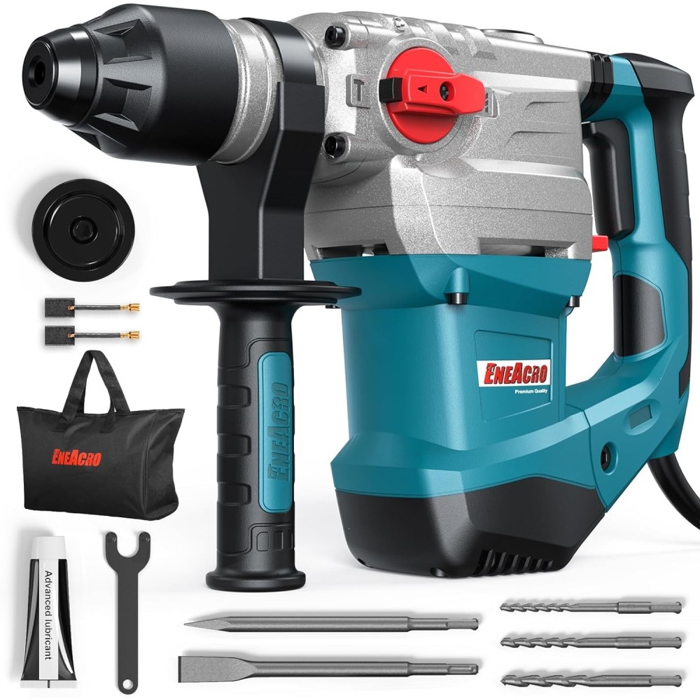 Usado ENACRO SDS-PLUS Drill, 1500 W e 7 J, 4 funções, azul