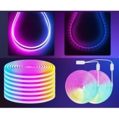 LED Neon RGB 24 V Lamomo PVCRGB20M-de Lamomo PVCRGB20M-de Sync App com música