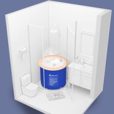 Badkuip voor hydrotherapie B & Y 75x75cm draagbare opvouwbare volwassene