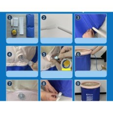 Vasca da bagno per idroterapia B & Y 75x75cm Portable Pieghevole Adulto