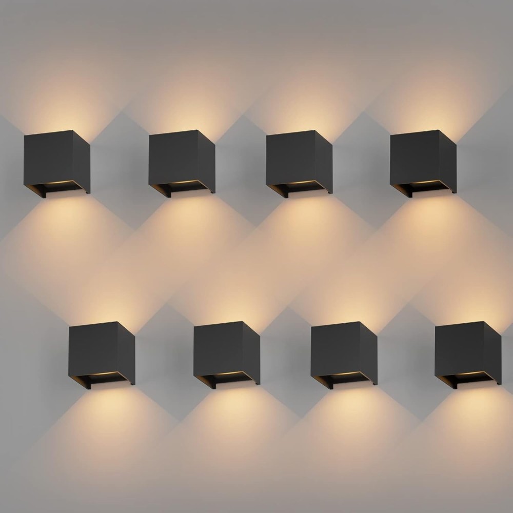 PISTENT Wall Kit Set x8 K- Bright GW- A310 3000K IP65 fekete