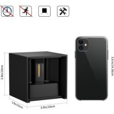 PISTENT Wall Kit Set x8 K- Bright GW- A310 3000K IP65 fekete