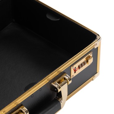 Barber case golden black — detail handvat