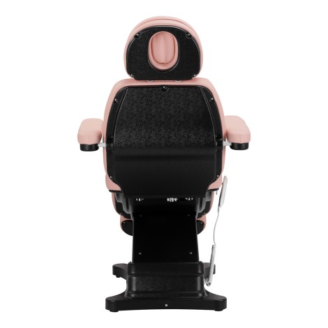 Fauteuil cosmétique électrique SILLON CLASSIC 3 moteurs rose avec base noire — vue arrière