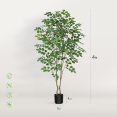 Umetna Moringa Tree CaseIla 120 cm rastlin v lonec za notranjo opremo
