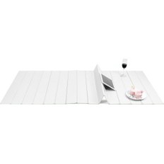 Foldable Bathtub shelf QWork WD10919 white PVC 170x75 cm for bathroom