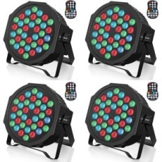 LED Disco RGB ZQ01104 Lambid Disco Light 7 režiimid Set 4 tk.