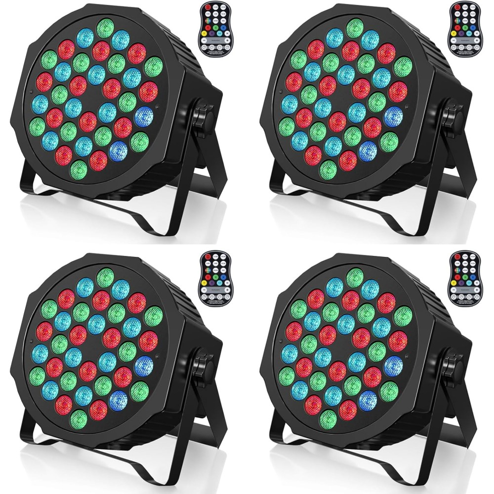 LED Disco RGB ZQ01104 Λαμπτήρες Disco Light 7 Μείωση Ορίστε 4 τεμ.