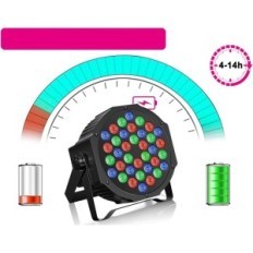 LED Disco RGB ZQ01104 Λαμπτήρες Disco Light 7 Μείωση Ορίστε 4 τεμ.