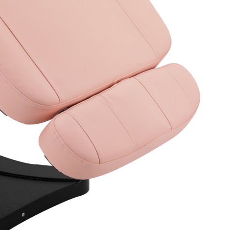 Ηλεκτρική καλλυντική καρέκλα SILLON CLASSIC 3 μοτέρ ροζ με μαύρη βάση — κοντινό κάθισμα