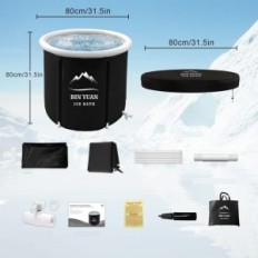 Folding ice bath with cover, diameter 80 cm, 402 L