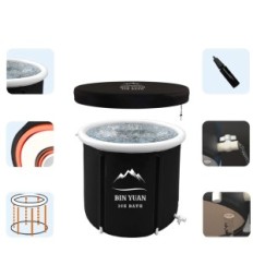 Folding ice bath with cover, diameter 80 cm, 402 L