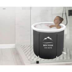 Baño de hielo plegable con cubierta, diámetro 80 cm, 402 l