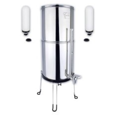 Filtro de aço inoxidável do sistema de filtragem de água de Newton 12L danificado / usado (x2) com a torneira