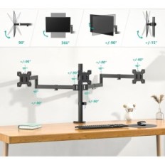 Holder til 3 m003s sorte skærme. Sort 24 "Justerbar kapacitet 7 kg