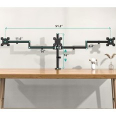 Laikiklis už 3 M003S juodus monitorius. Juoda 24 "Reguliuojamas talpa 7 kg