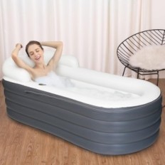 Baignoire portable usé XL XL avec couvercle et pompe 168 × 76 × 68 cm