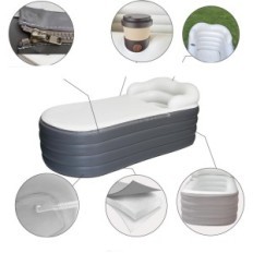 Gebruikte Draagbare Bad Opblaasbare XL met Cover and Pump 168 × 76 × 68 cm