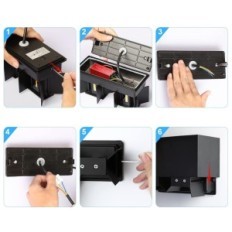 Used LED Sconce Kinsuw, 20 W, 3000 K, IP65, black, set of 2 pcs.