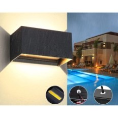 Rabljeni LED Sconce Kinsuw, 20 W, 3000 K, IP65, črna, komplet 2 kosov.