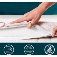 Matelas Topper 160x190 dans pianka 6 cm Pochette amovible et futon de lessive pour les canapés de lit et d'exposition