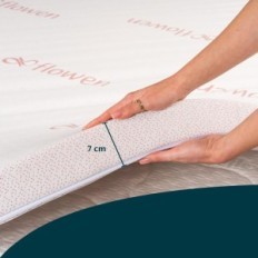 Topper matrace 160x190 v Piance 6 cm pouzdro odnímatelné a prádlo futon pro postel a výstavní pohovky