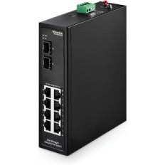 8-Port Switch MOKERLINK POE DIN-ROIN IND-G082GSPM 2 SFP prievadai IP40