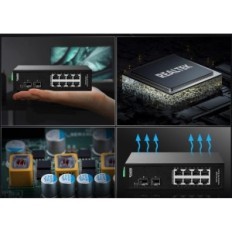 8-port switch MokerLink PoE DIN-RAIL IND-G082GSPM 2 SFP ports IP40