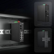 8-portový spínač MerkLink PoE DIN-Rail Ind-G082GSPM 2 SFP porty IP40