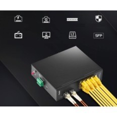 Cambio de 8 puertos MokerLink Poe Din-Rail Ind-G082GSPM 2 Puertos SFP IP40