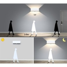 Un set di 2 lampade da parete con un sensore di movimento Kingwwn 30w per la casa