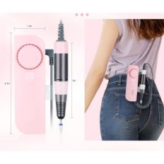 Elektrisk negleboremaskine DMJ105 Indtjening 35000 RPM 9 Pink Tips