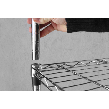 Estantes de alambre regulados de almacén plegable - 5 placa - Hendi 812204