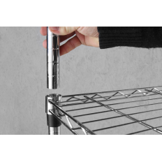 Étagère de stockage pliable avec étagères réglables en fil - 5 niveaux - Hendi 812204