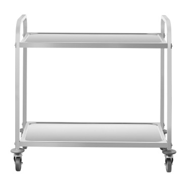 Um carrinho de garçom de 2 pratos de garçom até 160 kg de aço inoxidável