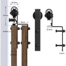 HDB0JZ6FAMZ 183 cm Set de porte coulissante HDB0JZ6FAMZ 183 cm à double porte