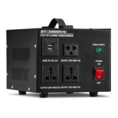 Käytetyt Crosworks DT Transformer (2000va) 2000W 220V - 110V, automaattivaihtoehto USB EU / USA