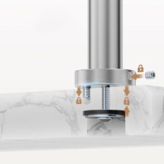 Porte pour KES BTH235 à 2 niveaux à 2 niveaux avec base en marbre en acier inoxydable