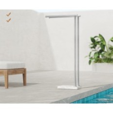 Rack para kes bth235 de dois níveis com base em mármore de aço inoxidável