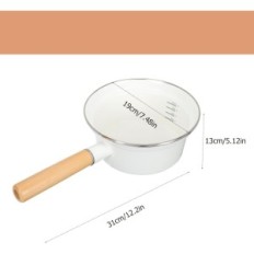 Vaag sangepan vaag 16 cm met een primeur met een niet-stick coating en een houten handvat