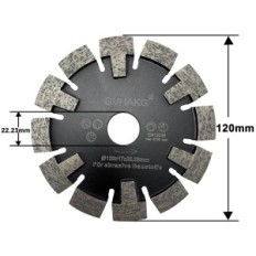 Dijamantni rezač za beton / asfalt GVHAKG EN13236 120 mm Trajni T-segment Dugi život