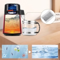 Een 4L Hanchen 750W 1L / H Distiller met een glazen kruik, huis en laboratorium