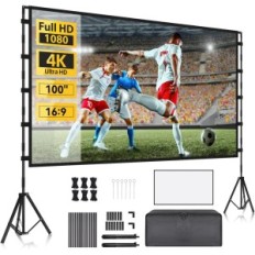 Projekčná obrazovka s Yofuly 100 "Double-Sided 16: 9 4K Domov a vonku